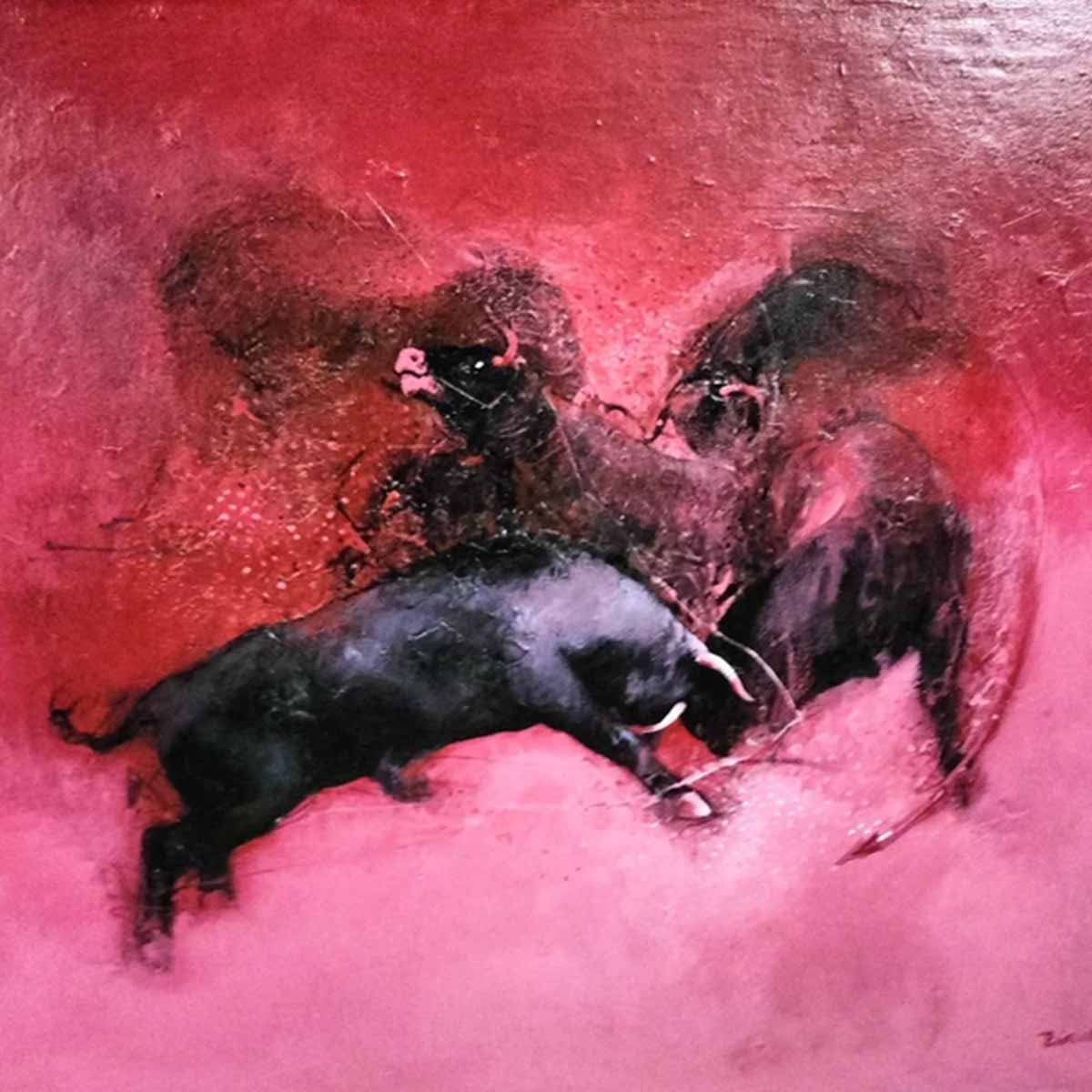 Bull Fight In Nature-8