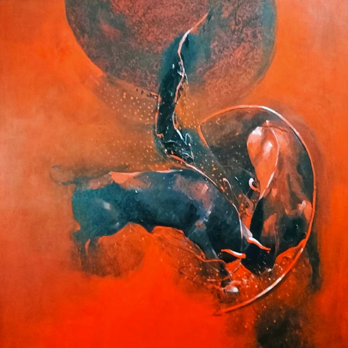 Bull Fight In Nature