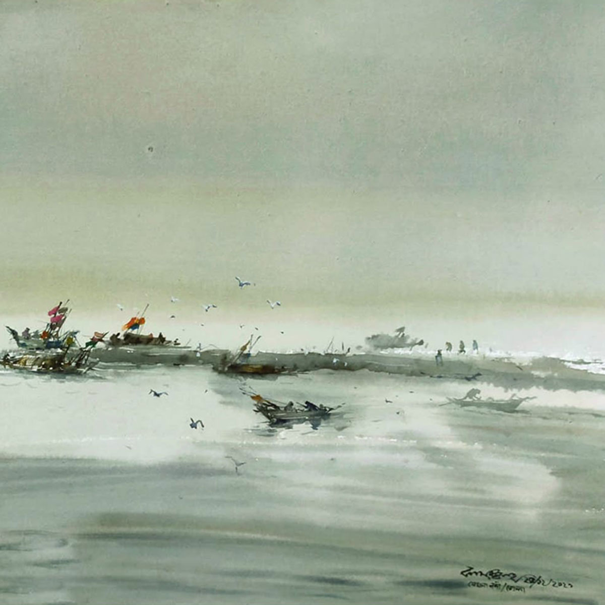 Winter Morning At Meghna River Ii