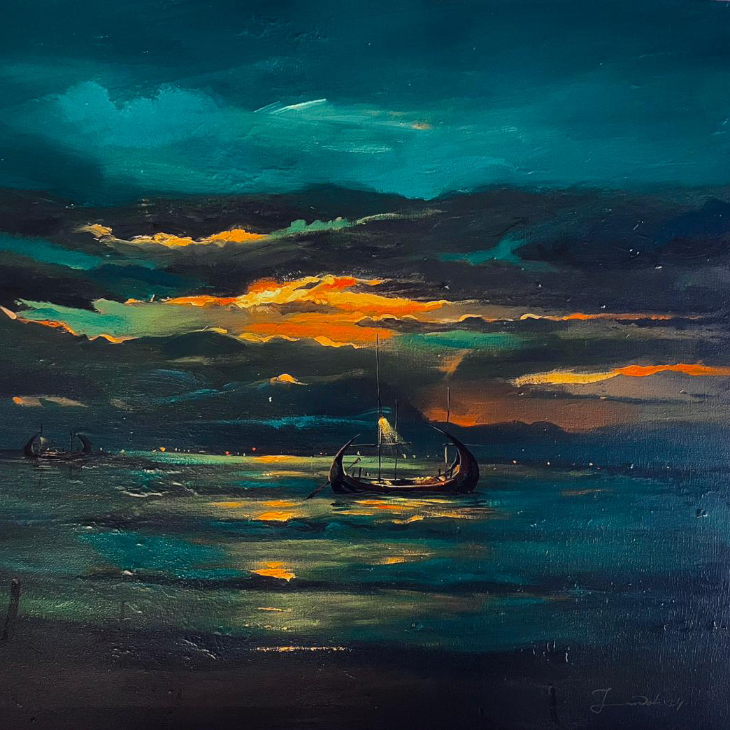 Evening In The Sea